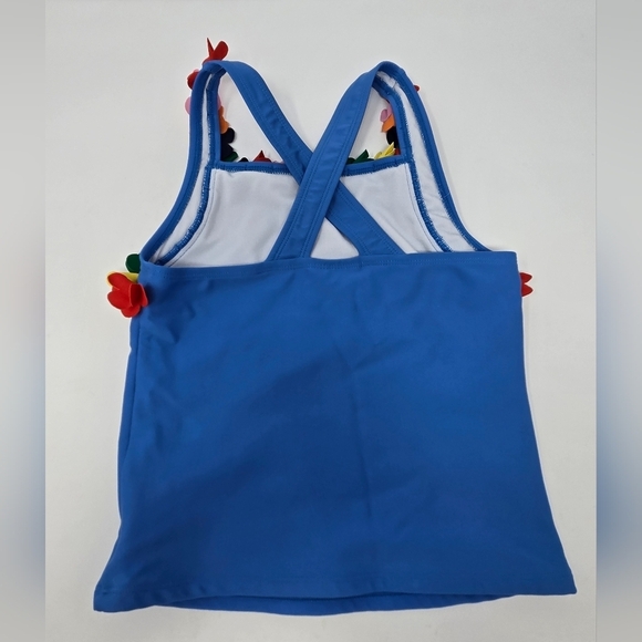 HANNA ANDERSSON LOT OF 2 BATHING SUIT TOPS TANKINI SWIM PINK STRIPE BLUE GIRLS 8 - Picture 11 of 16